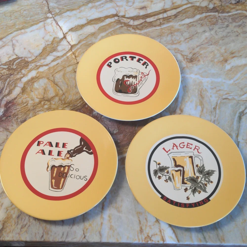 POTTERY BARN Beer Salad Plate dish Set